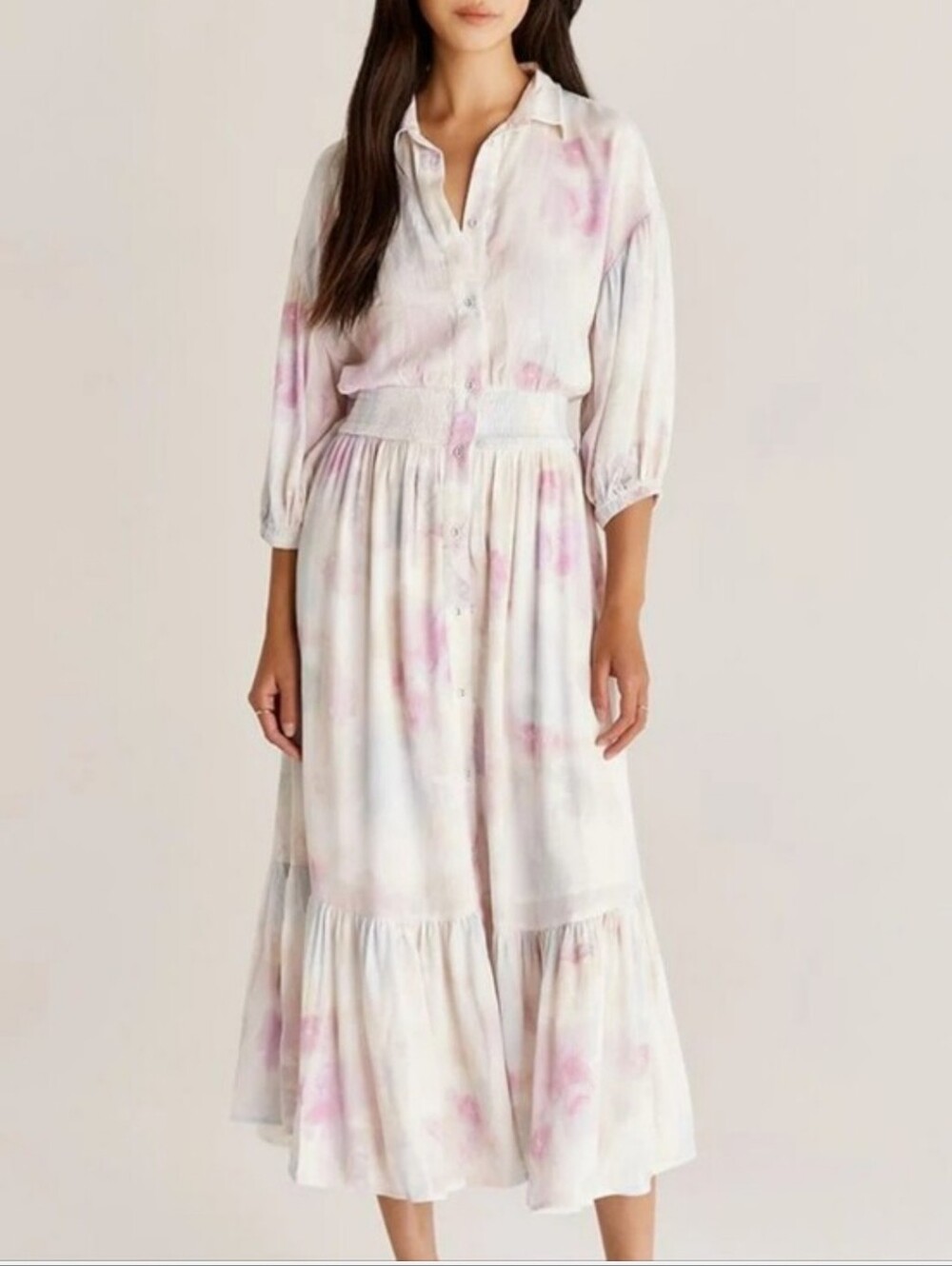 Z Supply Sz Xl Tye Dye Maxi Dress Euc